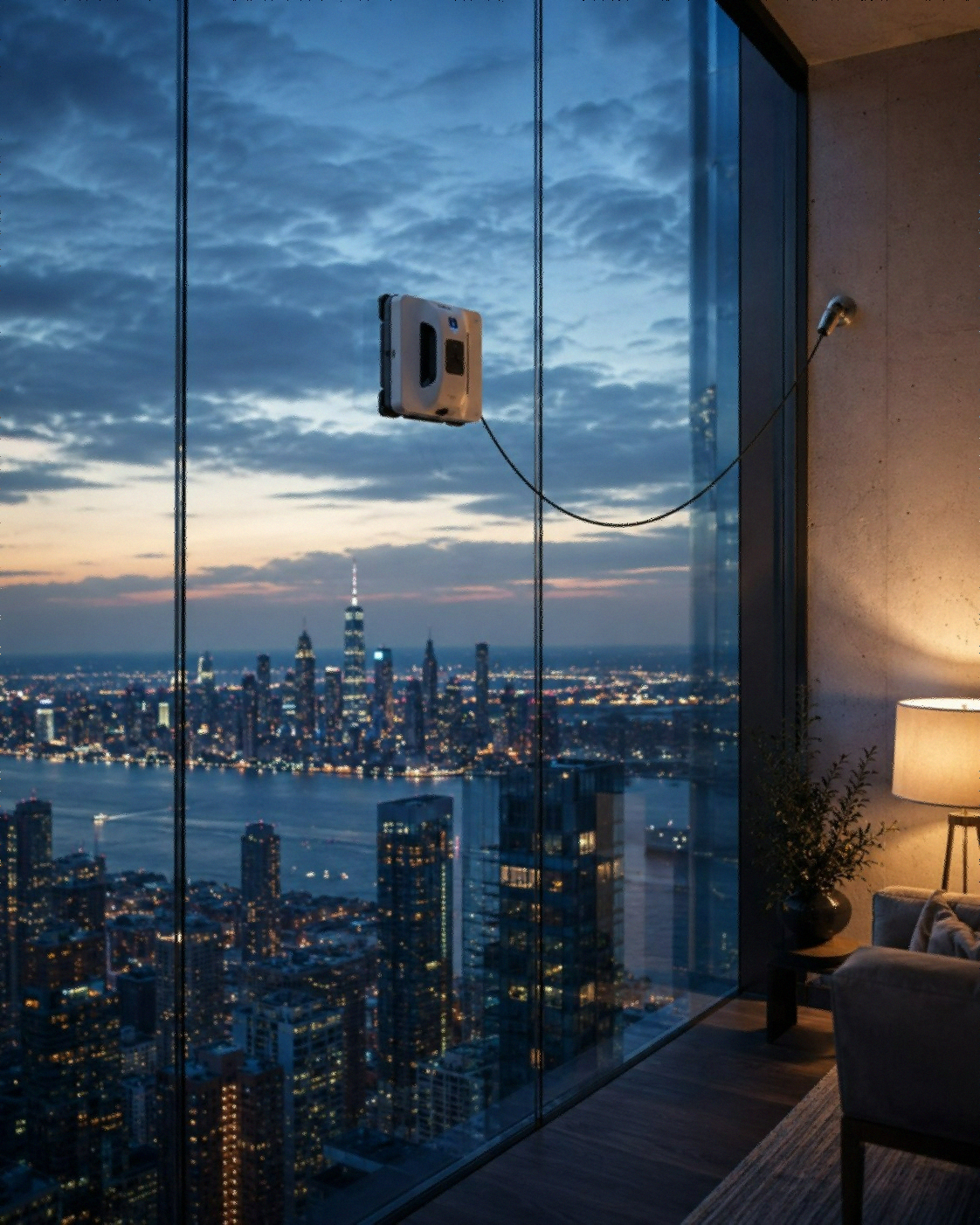 HUTT high-rise navigation window cleaning robot on glass