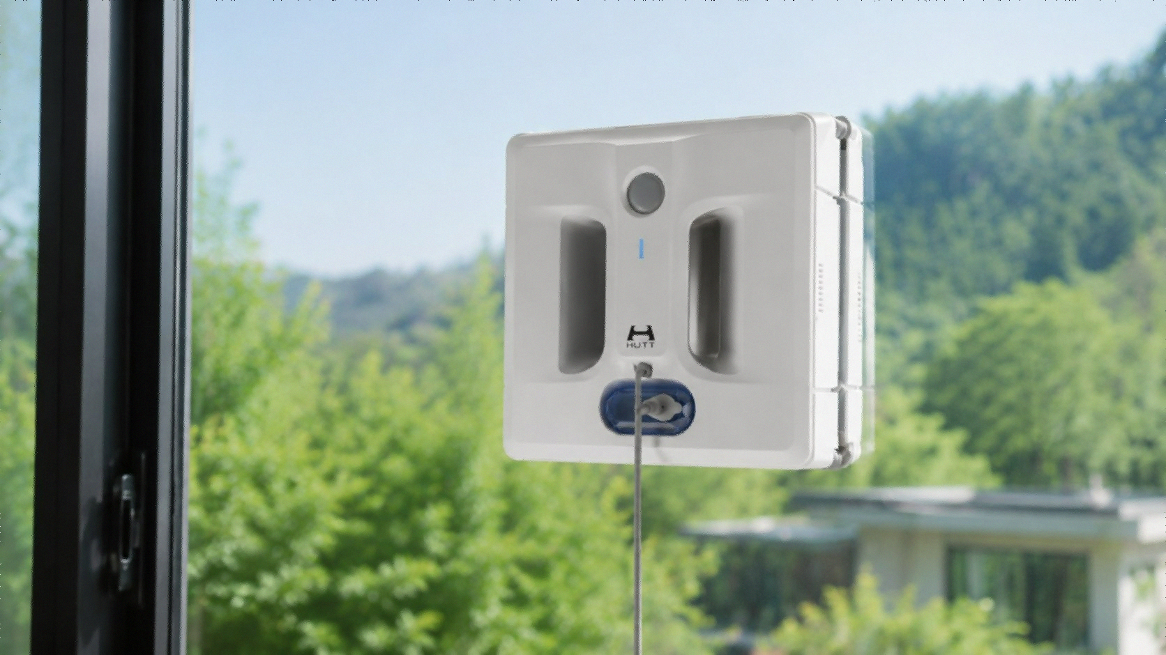 HUTT A1 Auto Window Cleaning Robot with 6000Pa suction and 4 water spray nozzles on Amazon