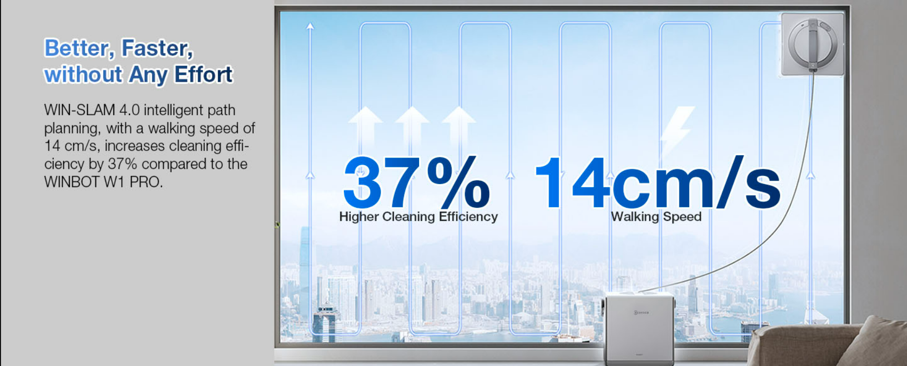 HOBOT S7 Pro square body cleaning window corners